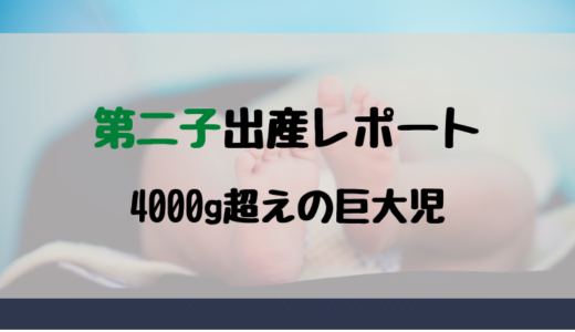 【２人目出産レポート】4000g超えの巨大児を自然分娩で出産【肩甲難産】