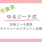 【ゆるジーナ式】生後２〜４週目のスケジュールとネントレ記録